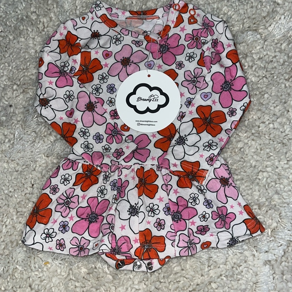 Dream Big Little Co. Floral Bodysuit Dress